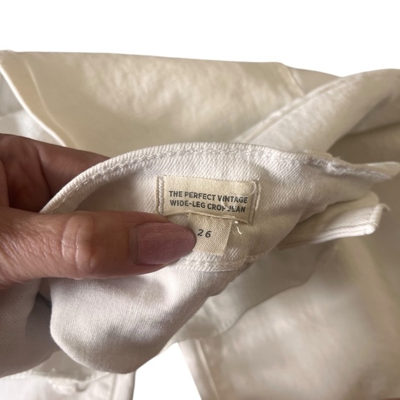 Madewell White The Perfect Vintage Wide Leg Crop Jean‎ Size 26 - Picture 6 of 6